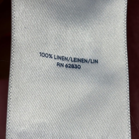 Land's End Women Linen Long Sleeve Button Up Tunic Shirt 3X Breathable Coastal - Picture 7 of 11